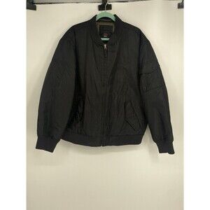 Emergency Exit Black Quilted Bomber Jacket XL MA-1 Flight Coat Nylon